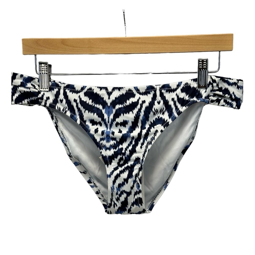 Jessica Simpson Color Mood Bikini Bottom - White Blue - size Medium
